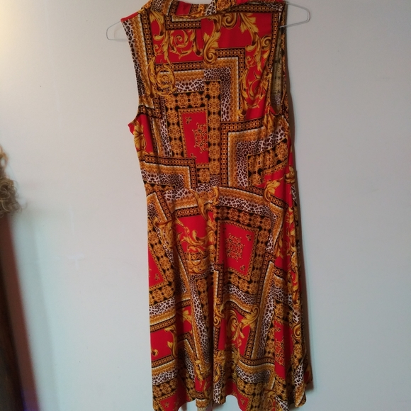 Wrapper Sleeveless Surplice Buckle Dress Sz 1X - Picture 3 of 6